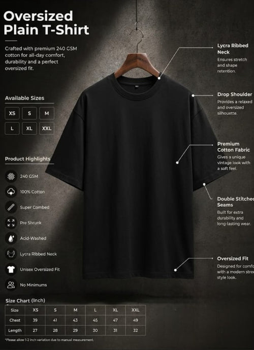 Prime Oversized T-Shirt Unisex Streetwear