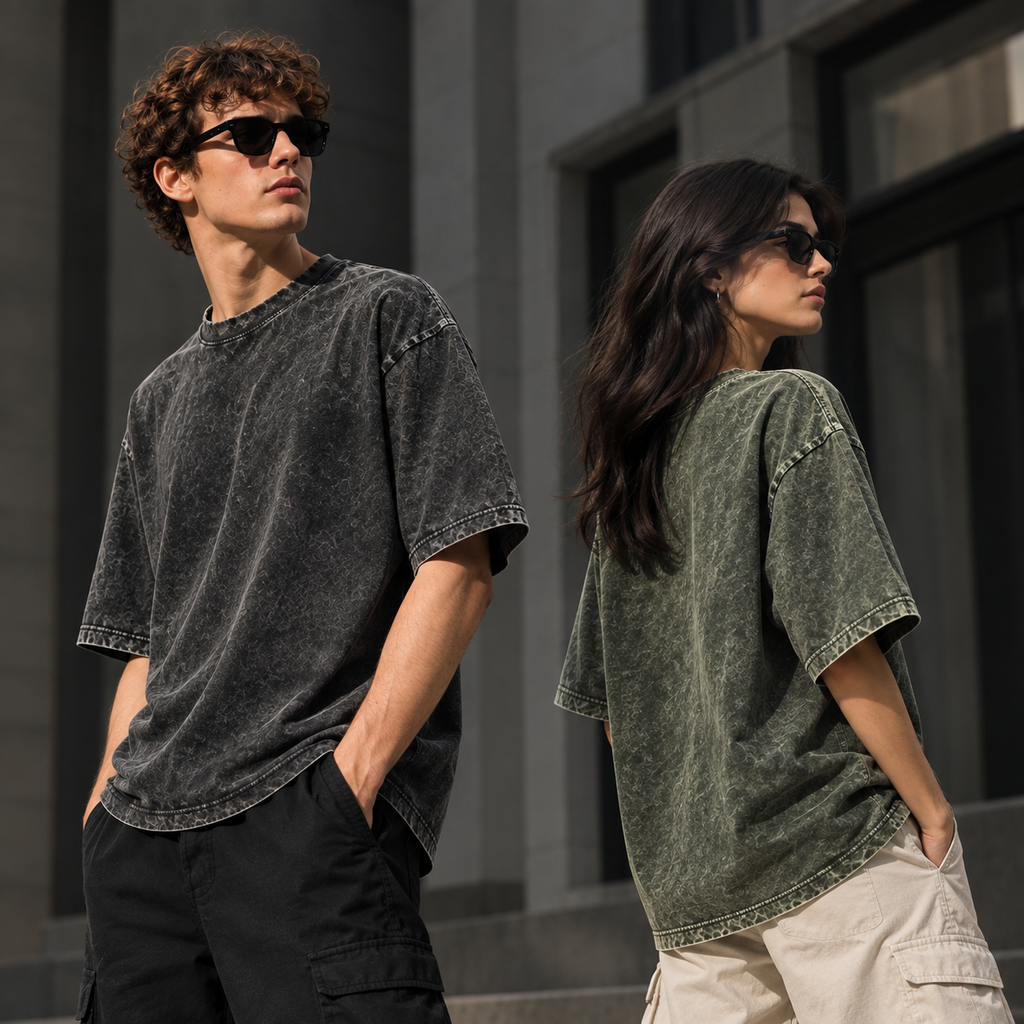 Shadow Wash — Unisex Acid Wash Oversized T-Shirt